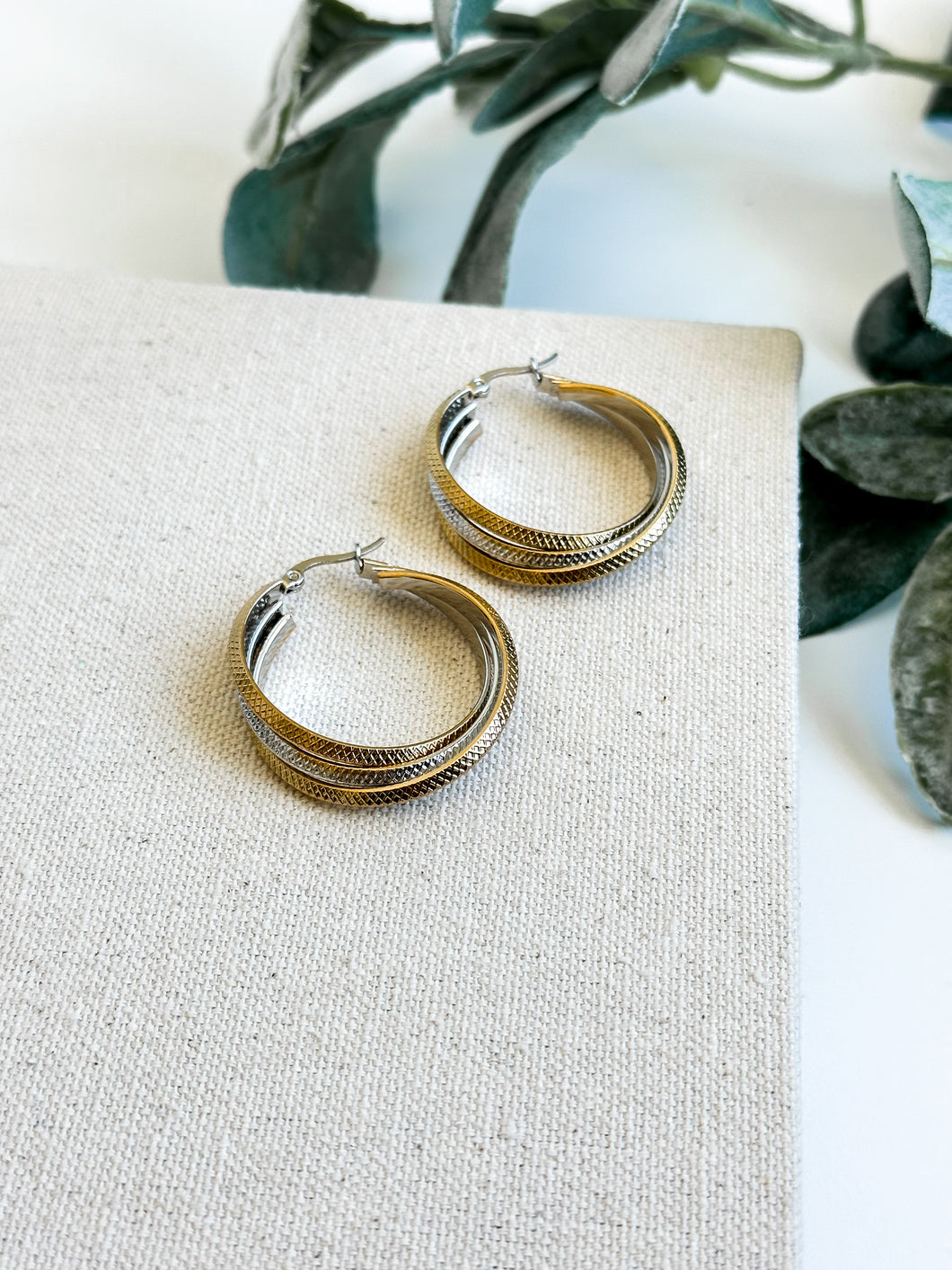 Mixed Material Hoops | Style 4