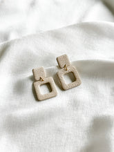 Load image into Gallery viewer, Square Earrings | Cream
